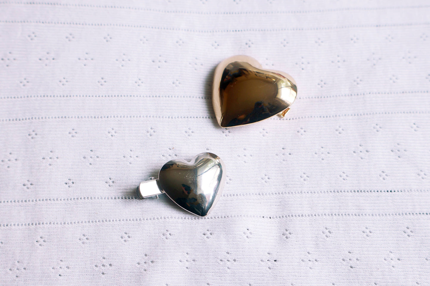 Hey Ricochet - Metallic Heart Clips