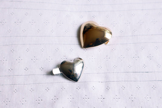 Hey Ricochet - Metallic Heart Clips