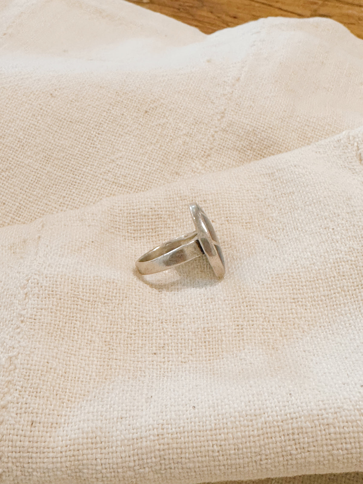 Vintage Spanish sterling + abalone ring
