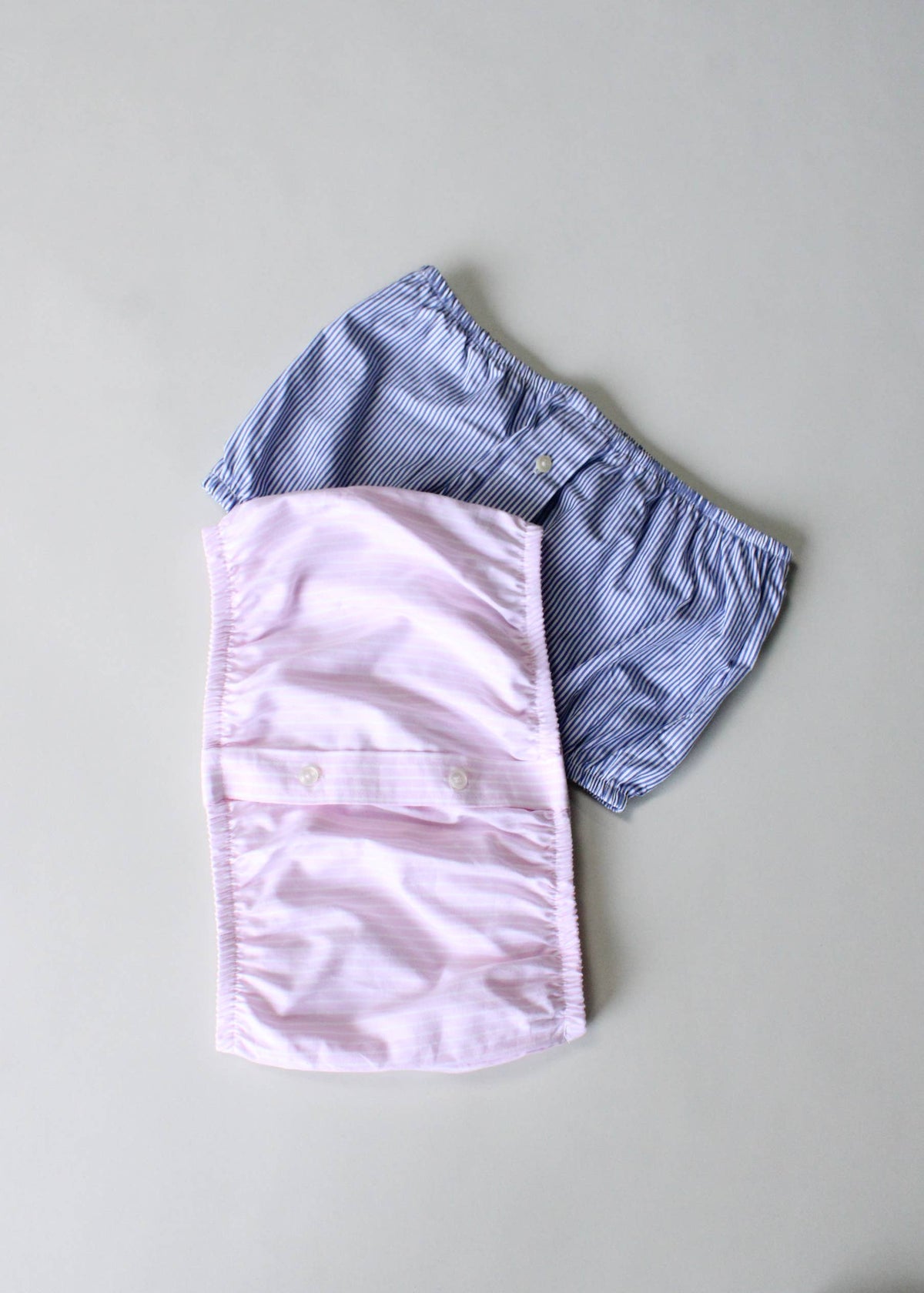 Stripe Shirting Tube Top
