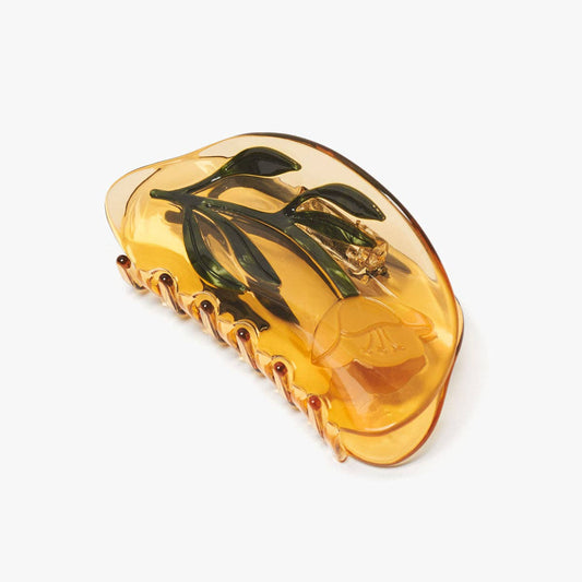 WINONA IRENE - Buttercup Wild Flower Hair Claw Clip in Clear Yellow Acetate