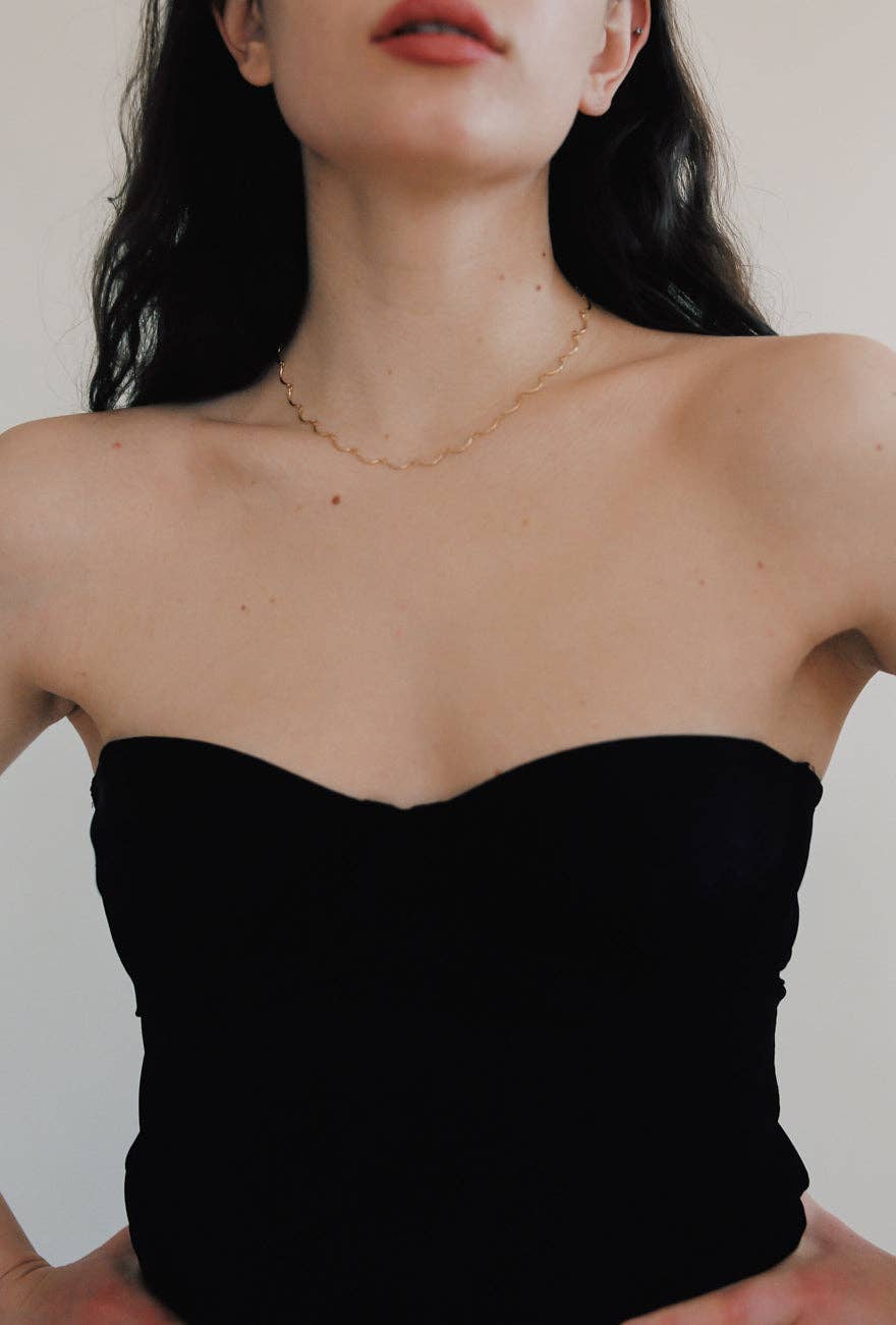 Maslo Jewelry - Scallop Necklace Gold Filled