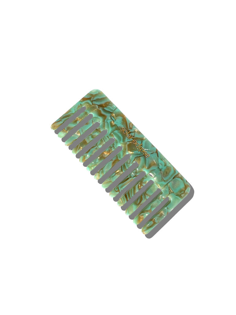 Solar Eclipse - Detangling Wide Tooth Hair Comb | Eco-Friendly Acetate