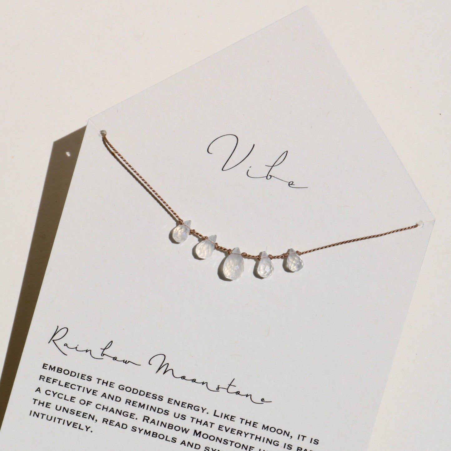 Vibe - VIBE NECKLACE | RAINBOW MOONSTONE DEW DROPS 5