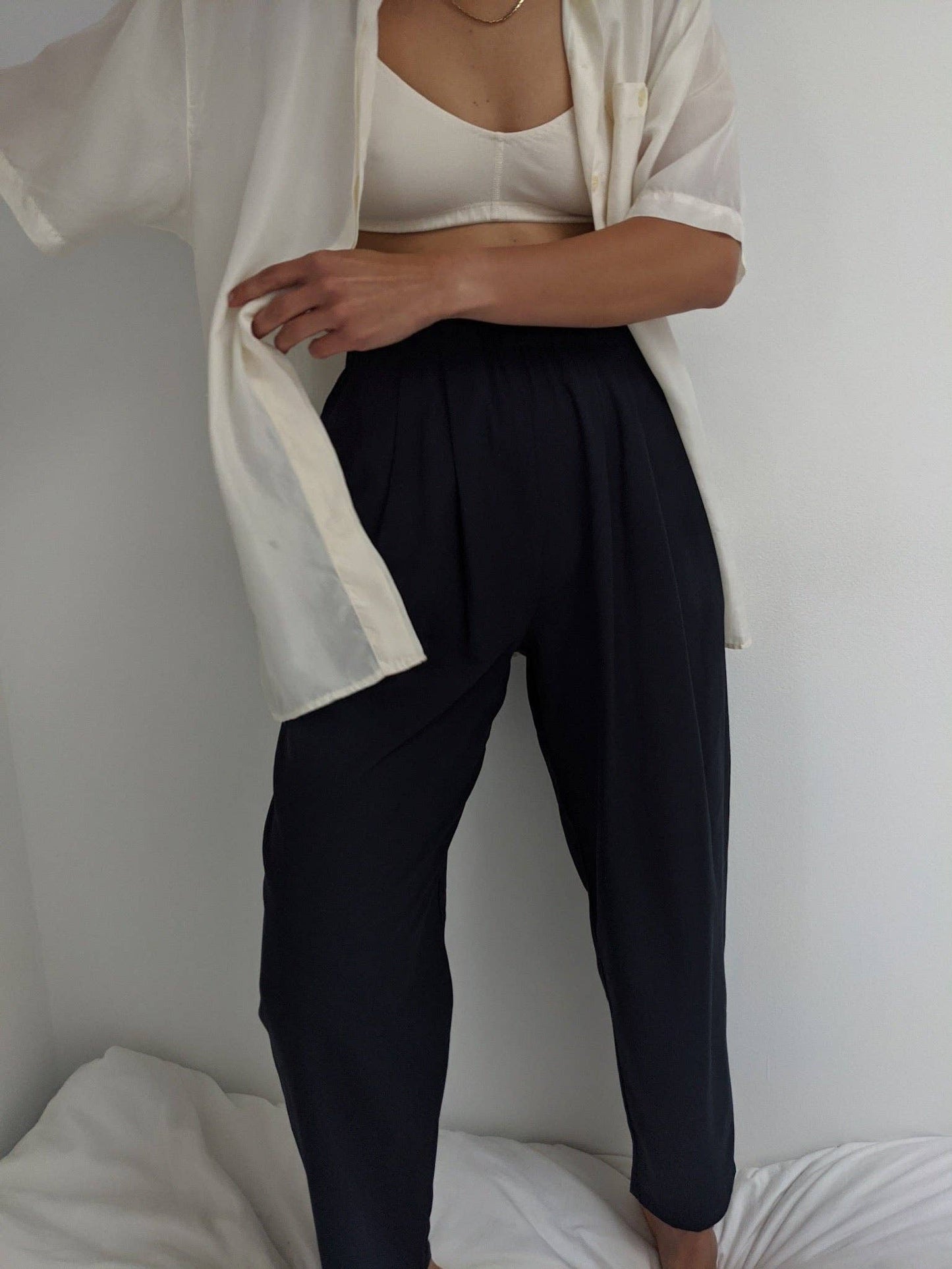 Na Nin - Lena Raw Silk Pant: Cream