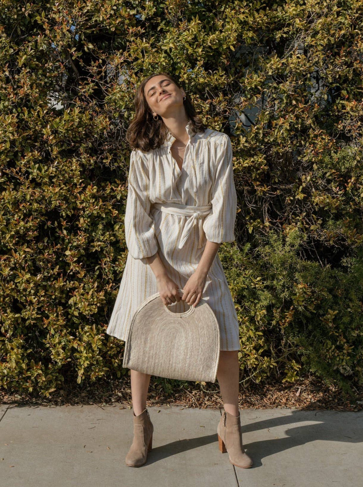 Goldenrod Jacquard Cotton Brett Dress