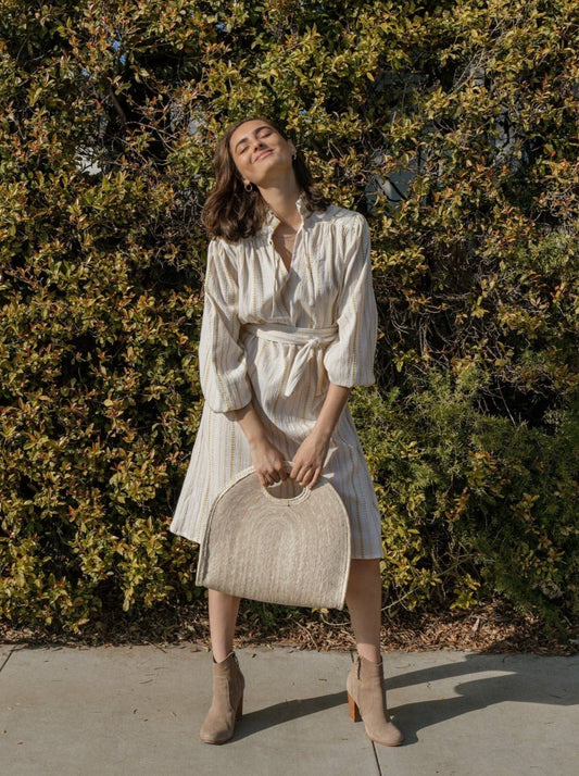 Goldenrod Jacquard Cotton Brett Dress