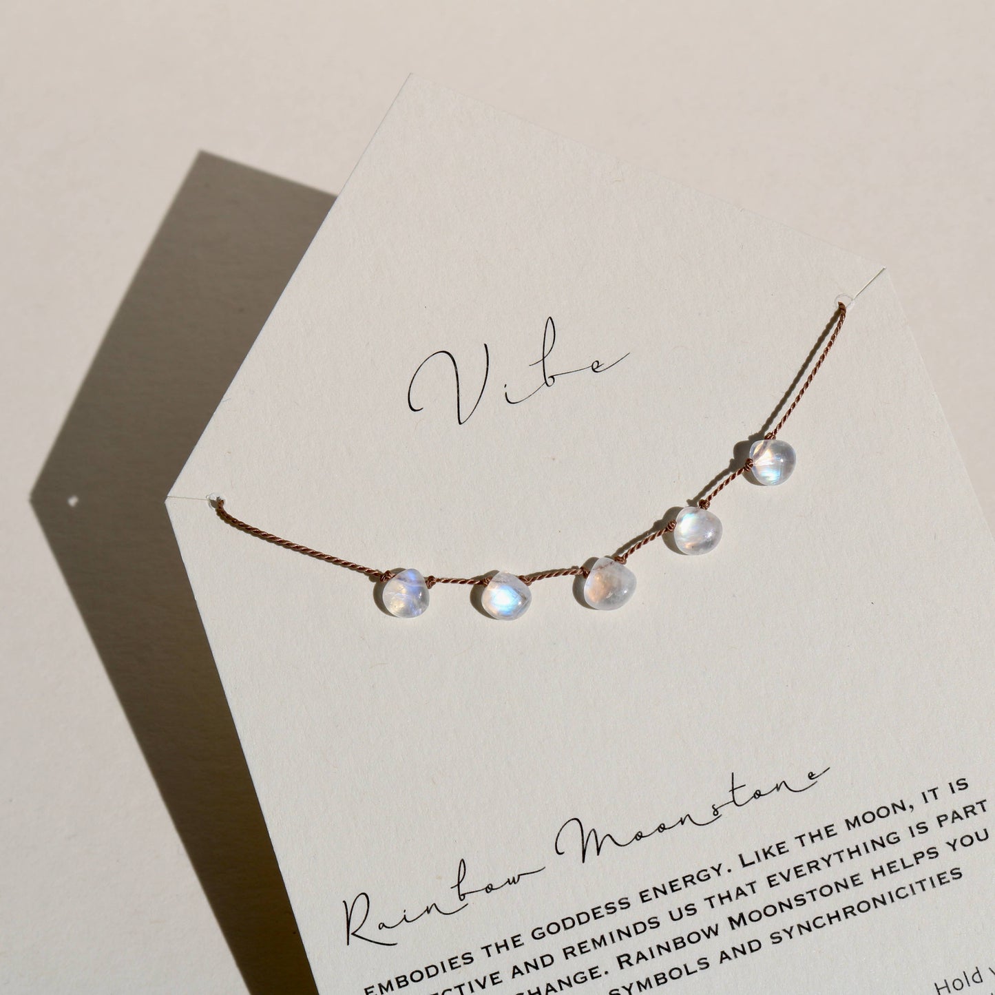 Vibe - VIBE NECKLACE | RAINBOW MOONSTONE 5 STONE