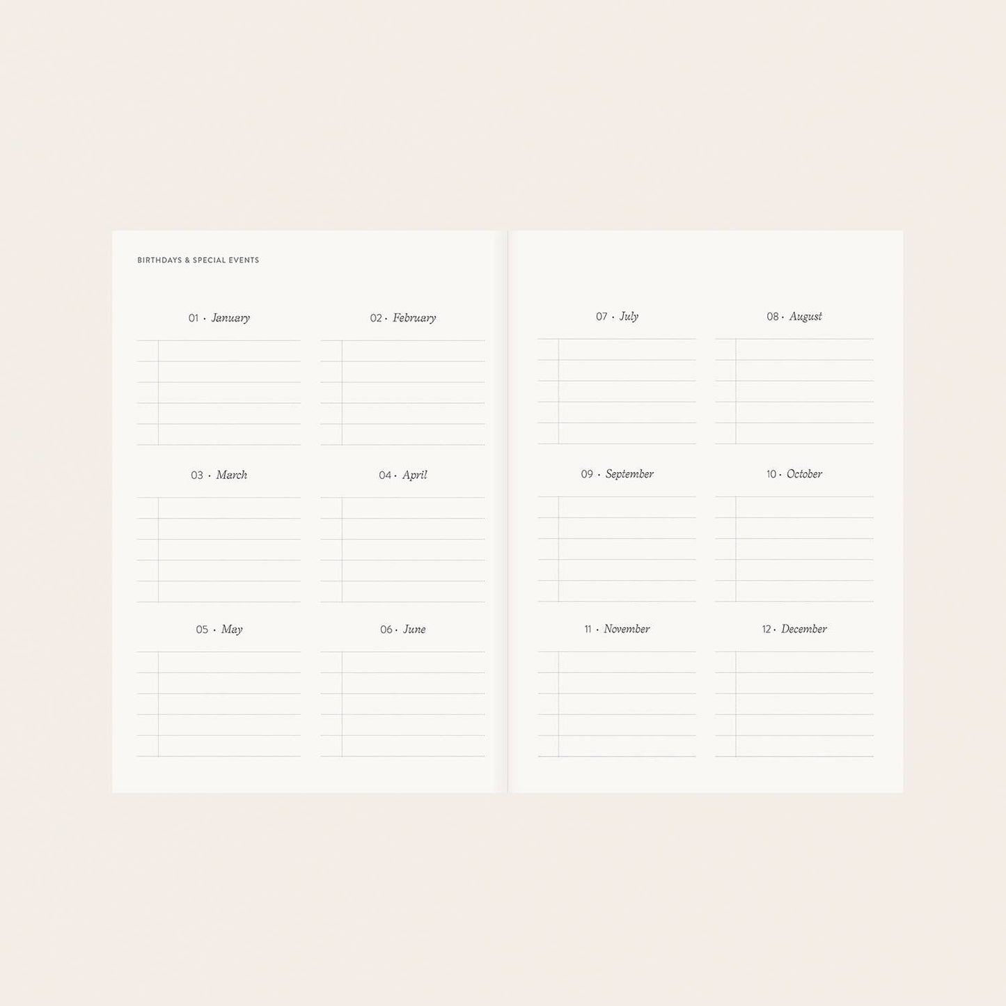 Botanica Paper Co. - GARDEN FLORA | LINEN-BOUND UNDATED PLANNER