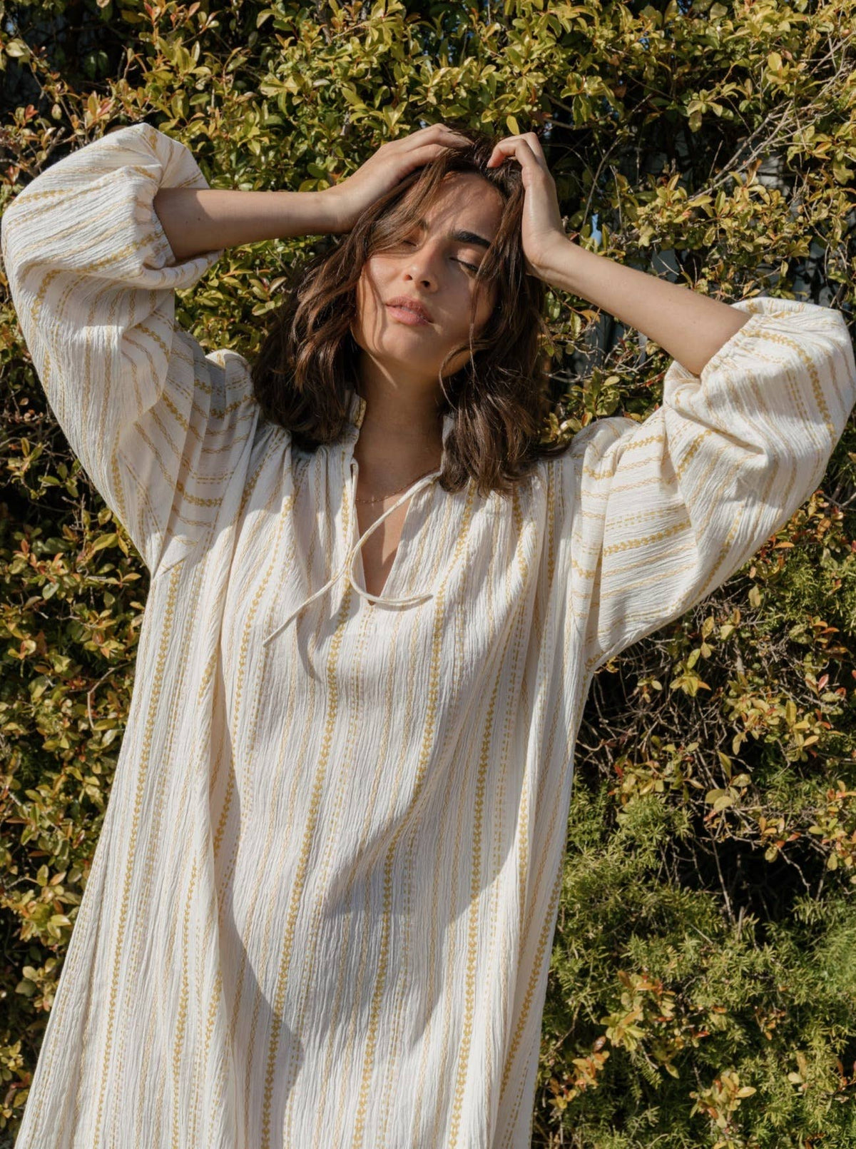 Goldenrod Jacquard Cotton Brett Dress