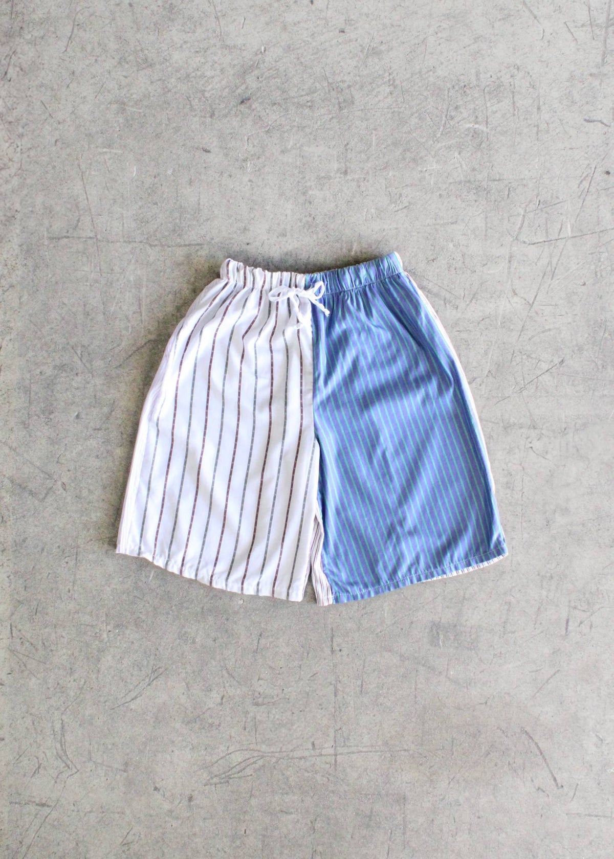 Pieced Striped Wide Leg Jort