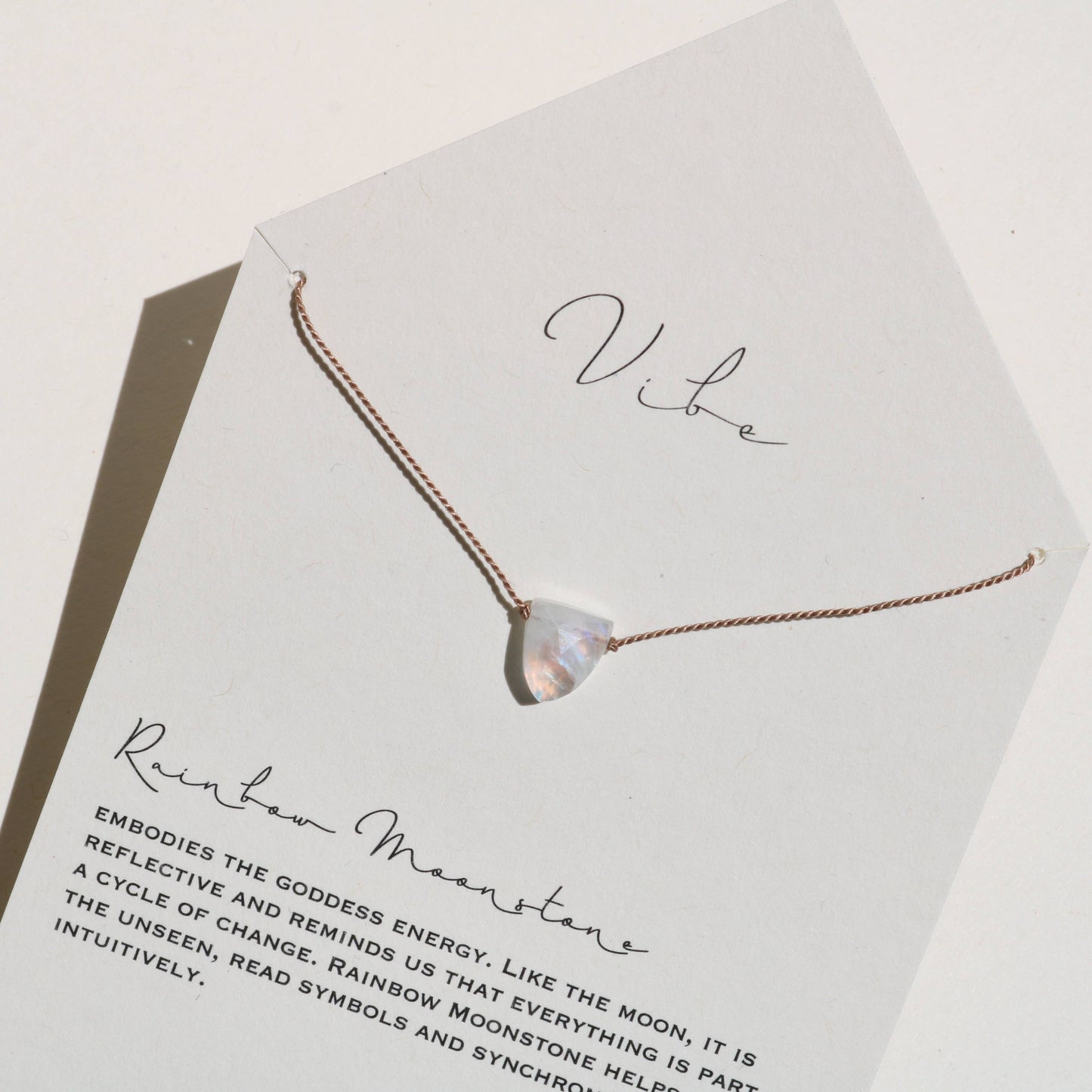 Vibe - VIBE NECKLACE | RAINBOW MOONSTONE FLARE