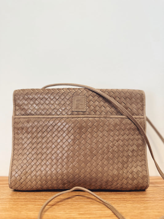 Vintage Woven Leather FENDI Bag