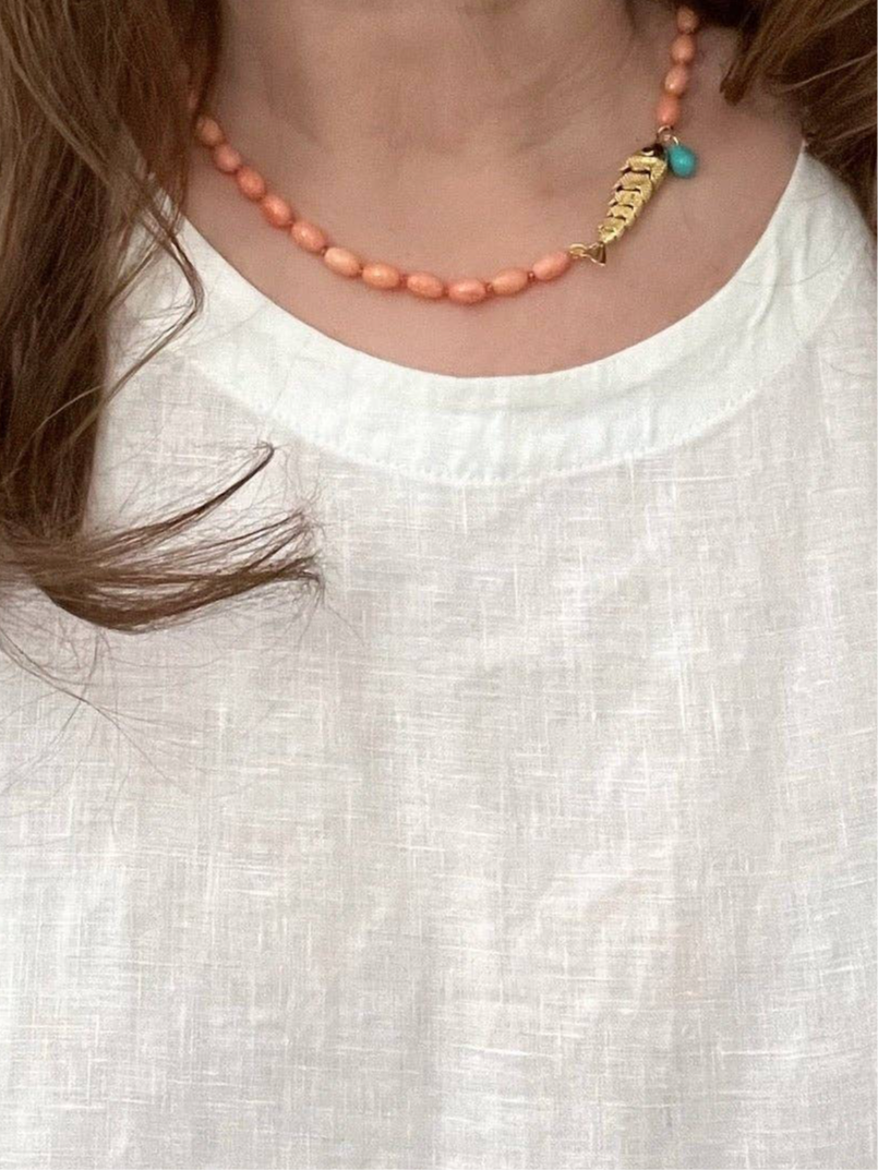 Sandrine France Studio - Coral Necklace: 18"