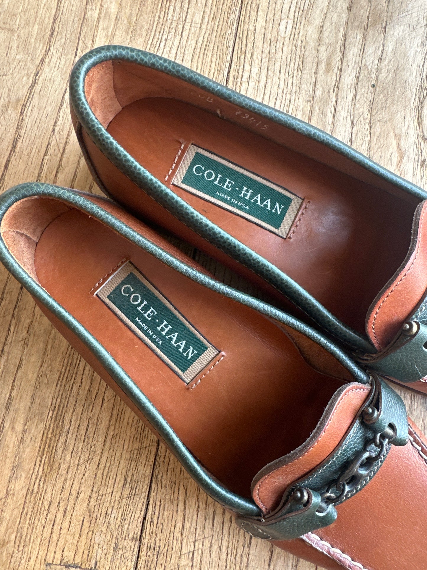 Vintage handmade Cole Haan leather loafers