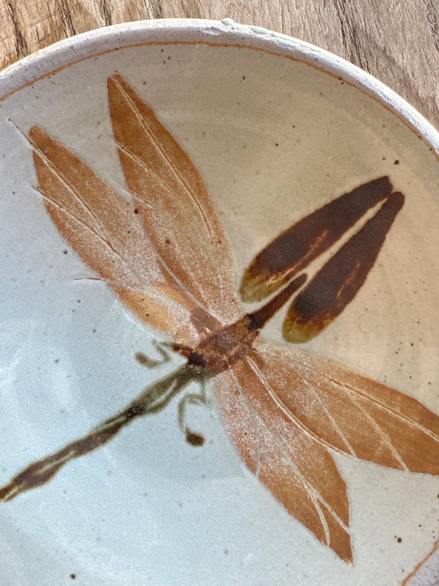 Vintage hand-painted firefly dish