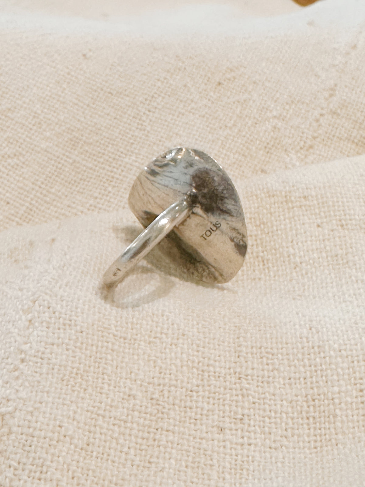 Rare vintage TOUS sterling + 14k gold plated organic ring