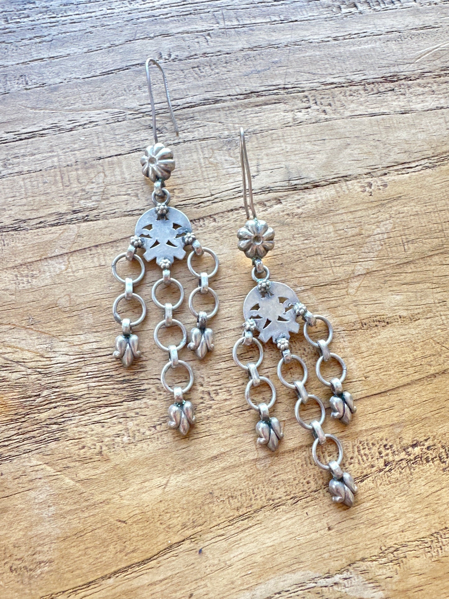 Antique Sterling Spanish Drop Earrings