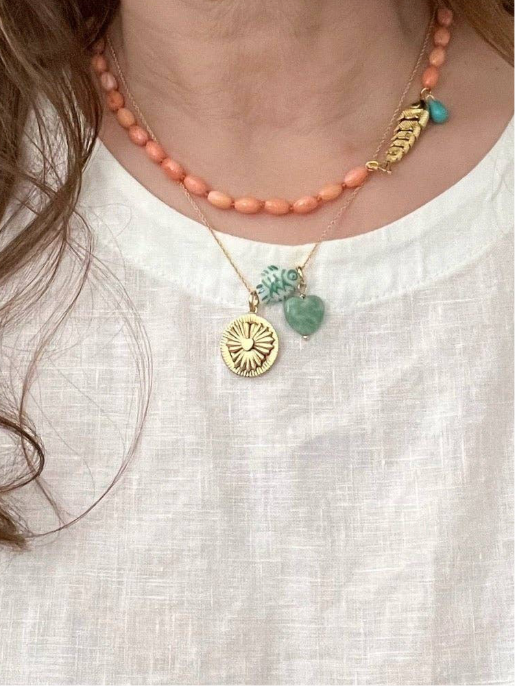 Sandrine France Studio - Coral Necklace: 18"