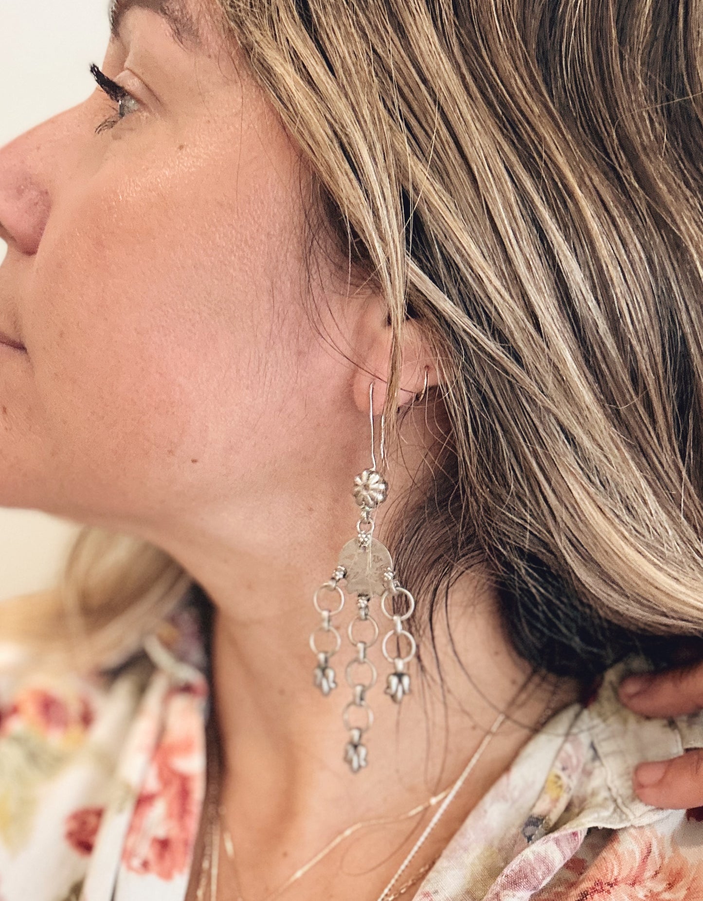 Antique Sterling Spanish Drop Earrings