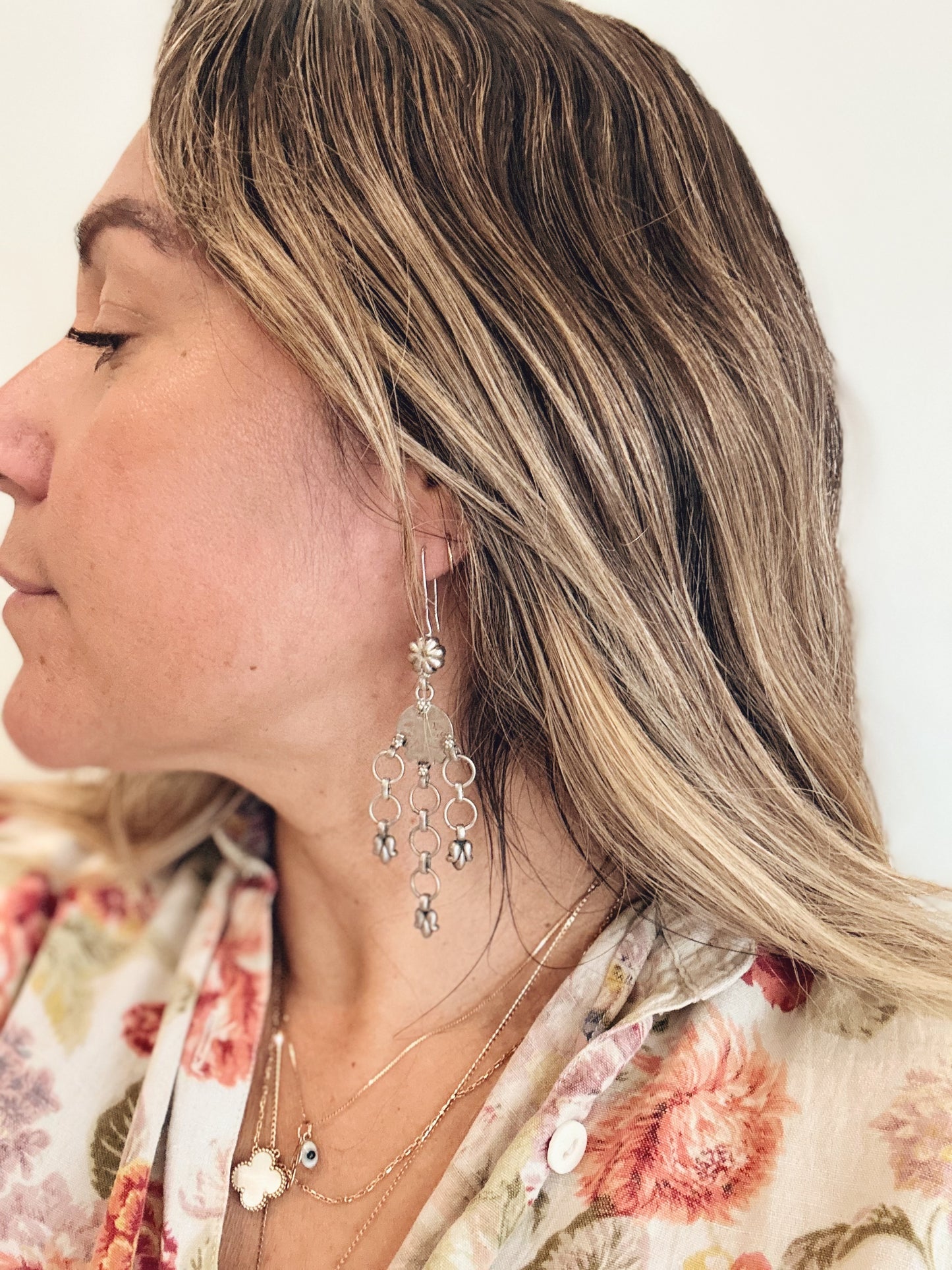 Antique Sterling Spanish Drop Earrings