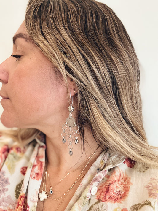 Antique Sterling Spanish Drop Earrings