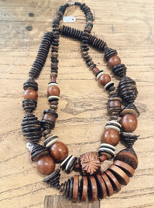 Vintage Wooden Bead Necklaces - for Marlene