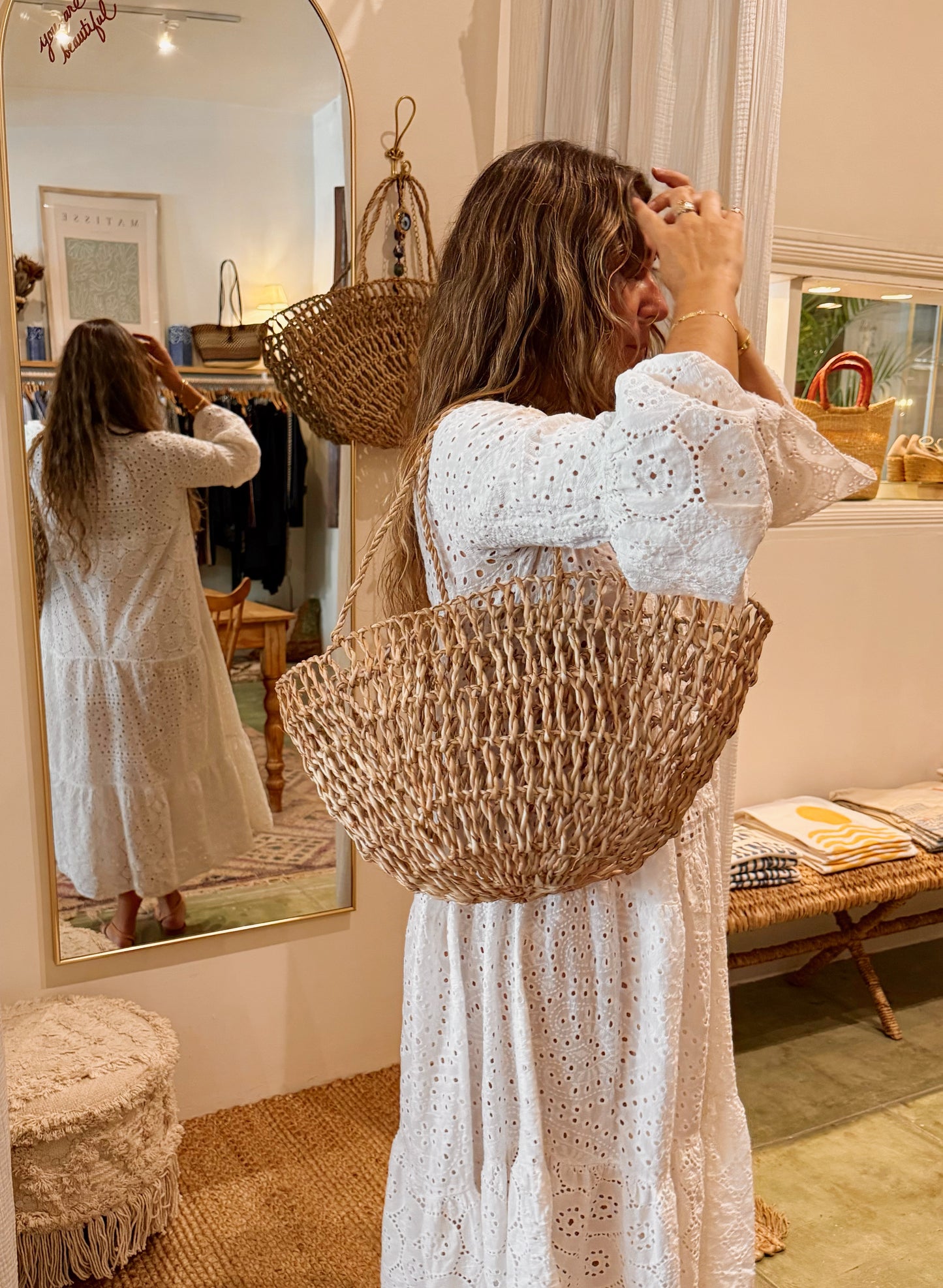 Woven Straw Tote