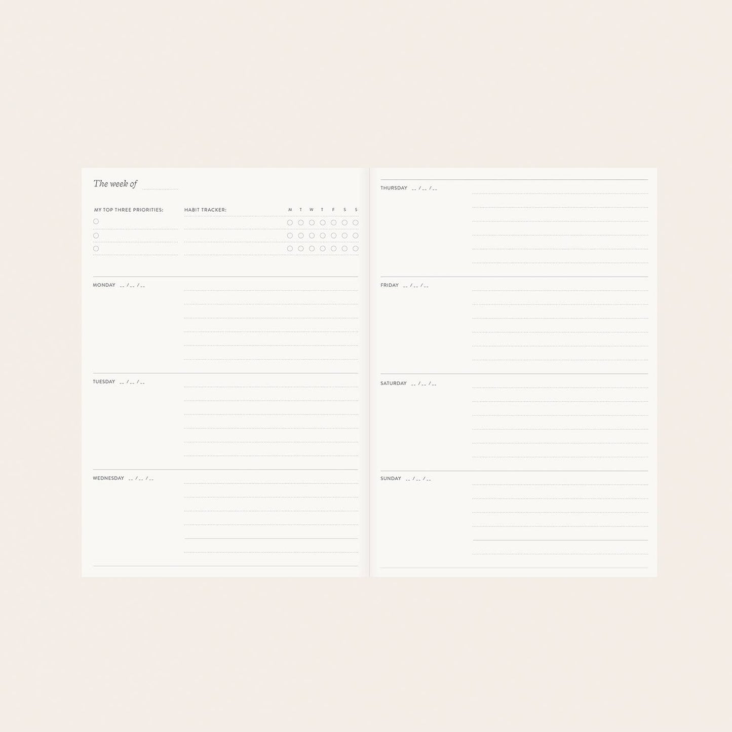 Botanica Paper Co. - GARDEN FLORA | LINEN-BOUND UNDATED PLANNER