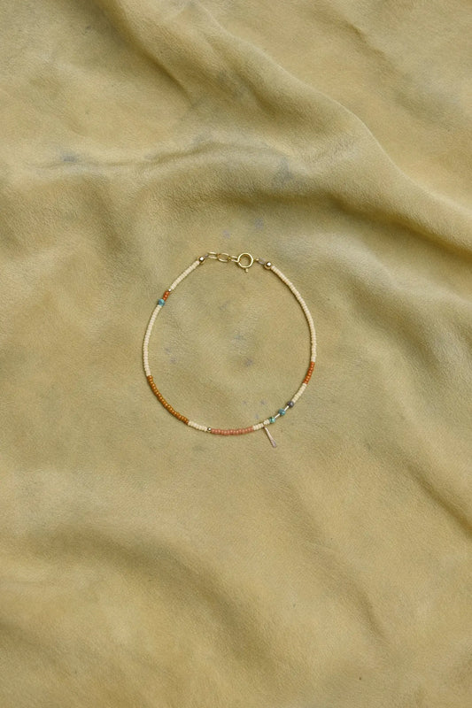Freestone - Single Strand Bracelet or Anklet- Earth with Turquoise: Bracelet
