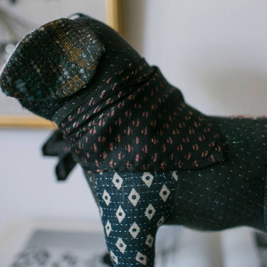 Kantha 'Darby' Dog - Soft Cotton Art Doll