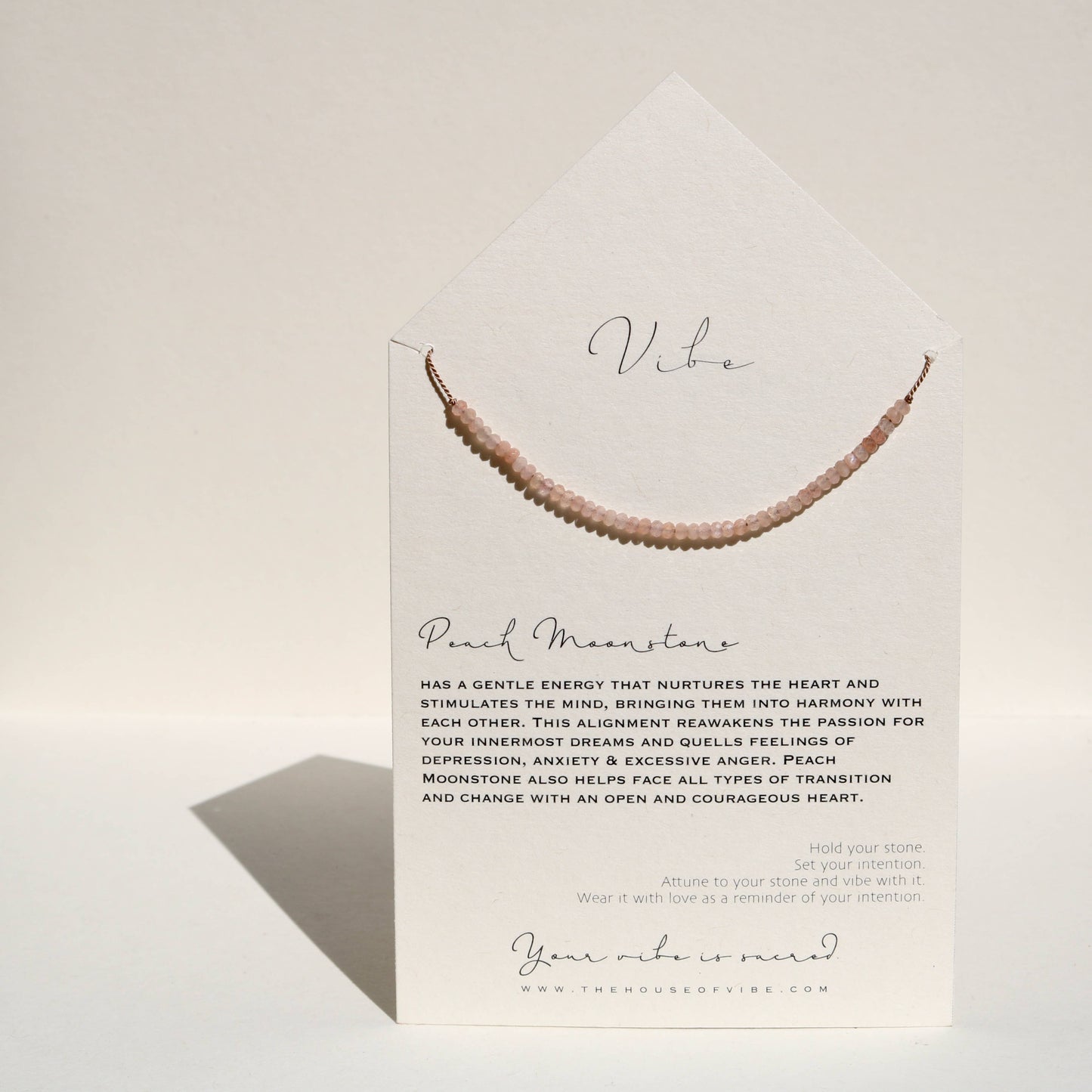 Vibe - VIBE NECKLACE | PEACH MOONSTONE BEADED