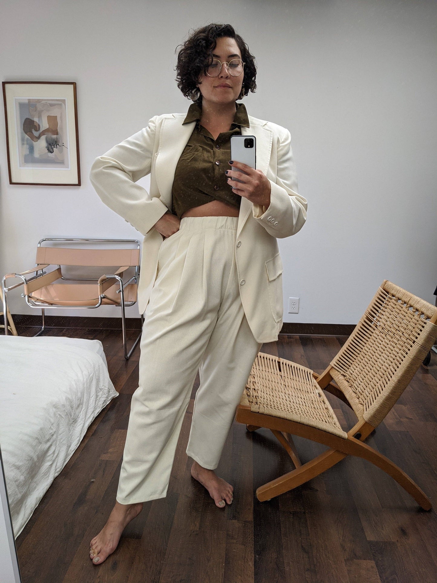 Na Nin - Lena Raw Silk Pant: Cream