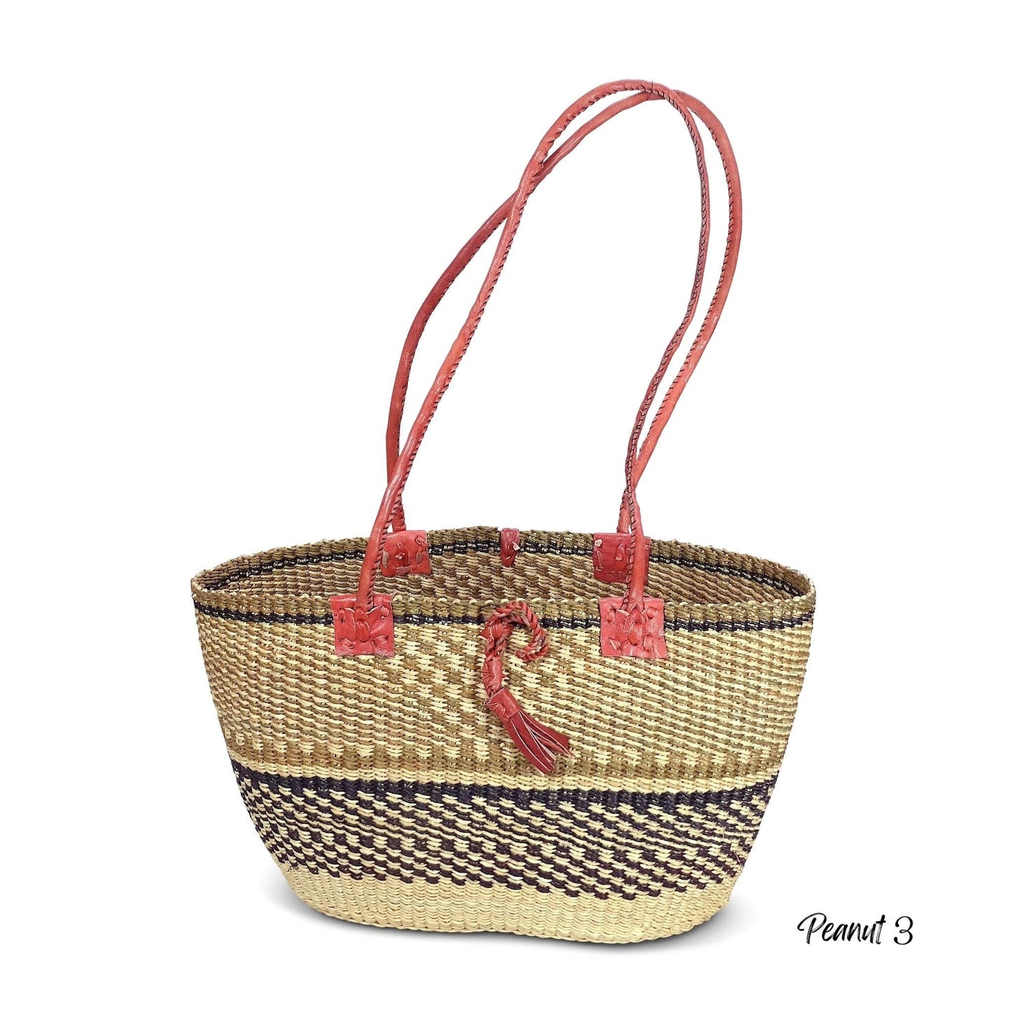 Ti-a Woven Goods - Shoulder Purse: Pecan- Patterns may vary