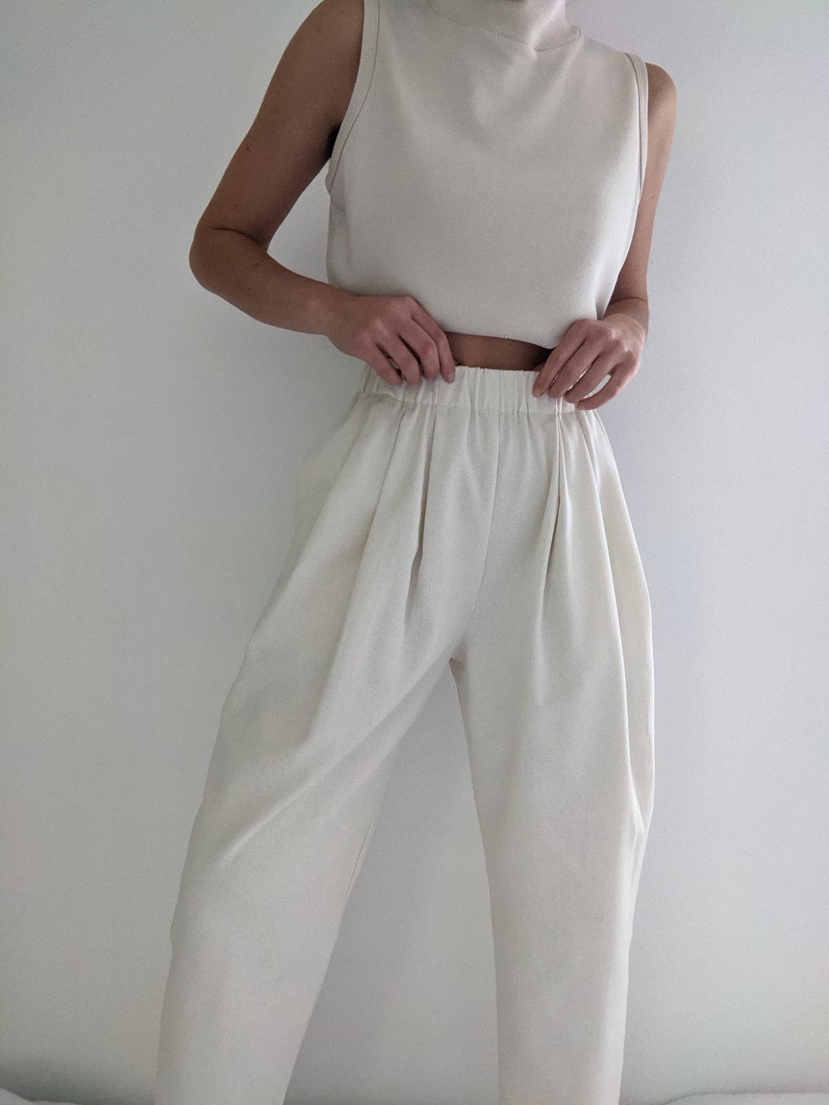Na Nin - Lena Raw Silk Pant: Cream