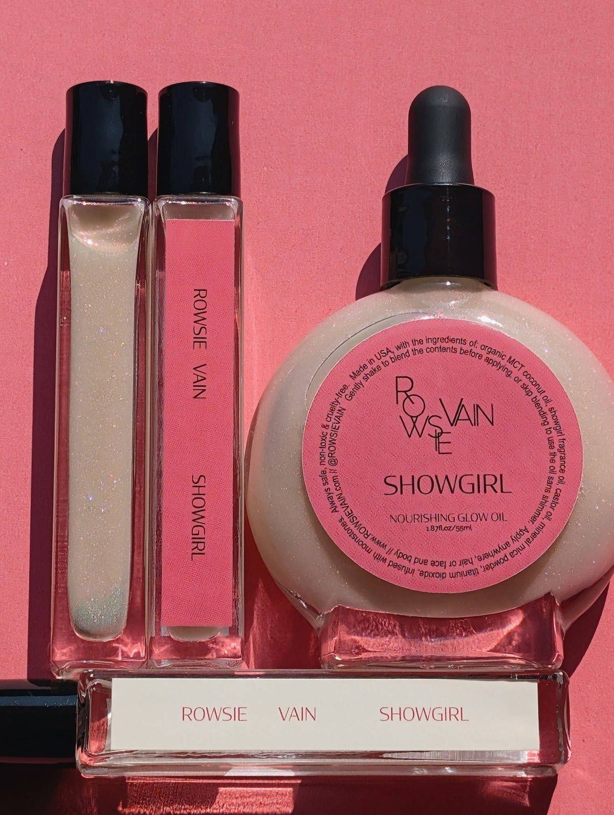 Showgirl Botanical Perfume Oil Roller Wand (10ml) Black Cap