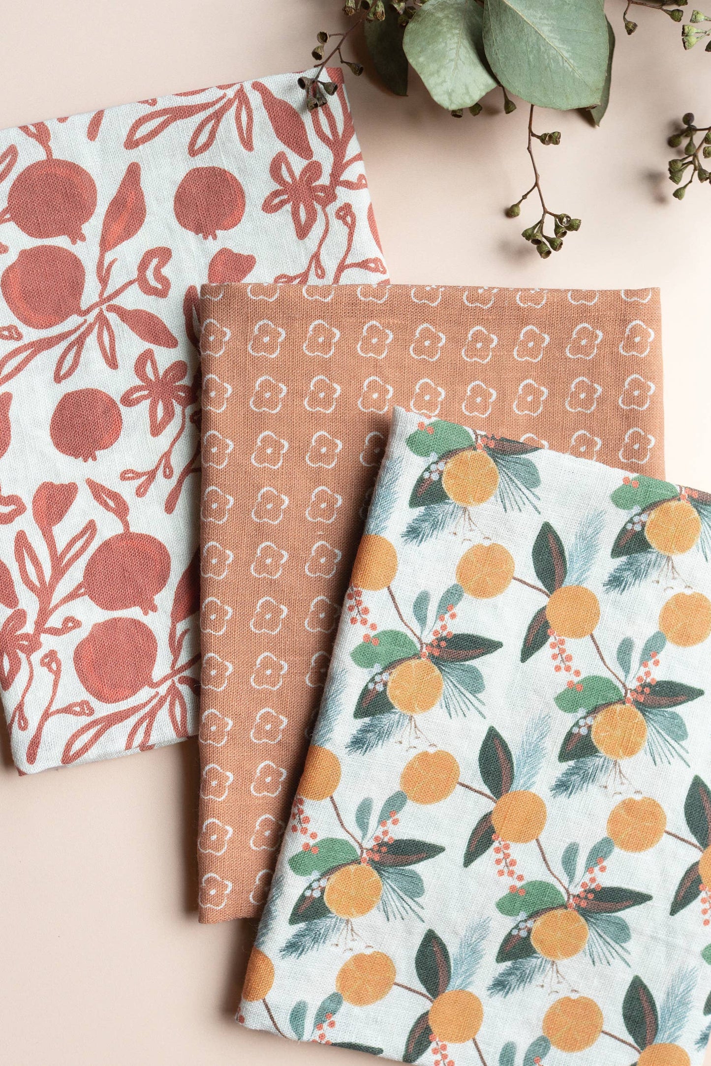 Our Heiday - Pomegranate Linen Tea Towel