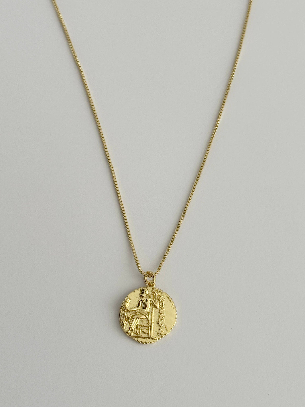 Greek Coin Medallion Necklace 