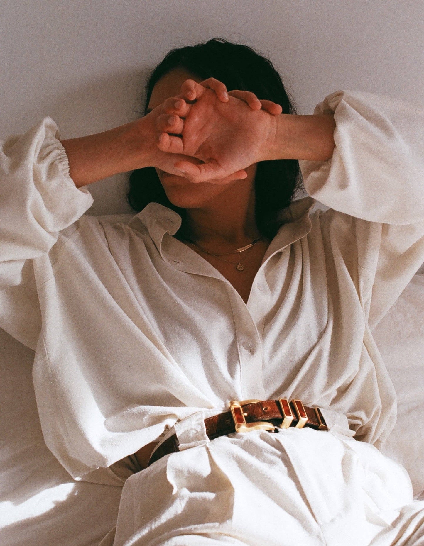 Na Nin - Gloria Raw Silk Top in Cream
