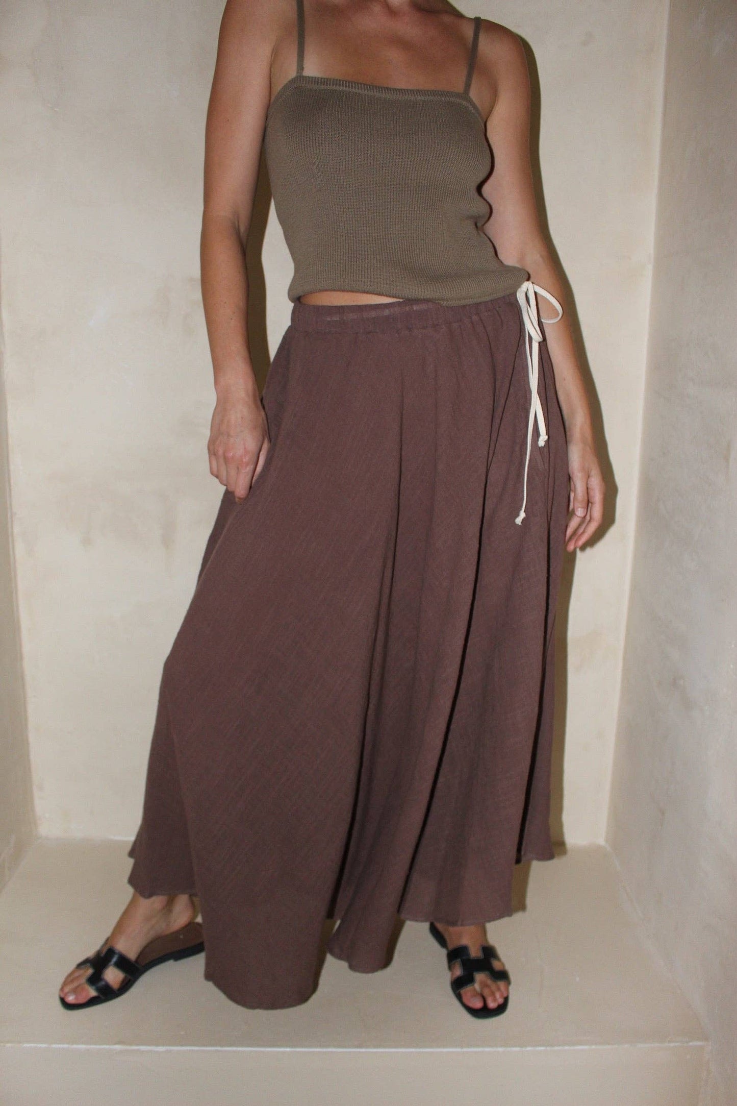 Na Nin - Laurel Cotton Gauze Skirt: Black