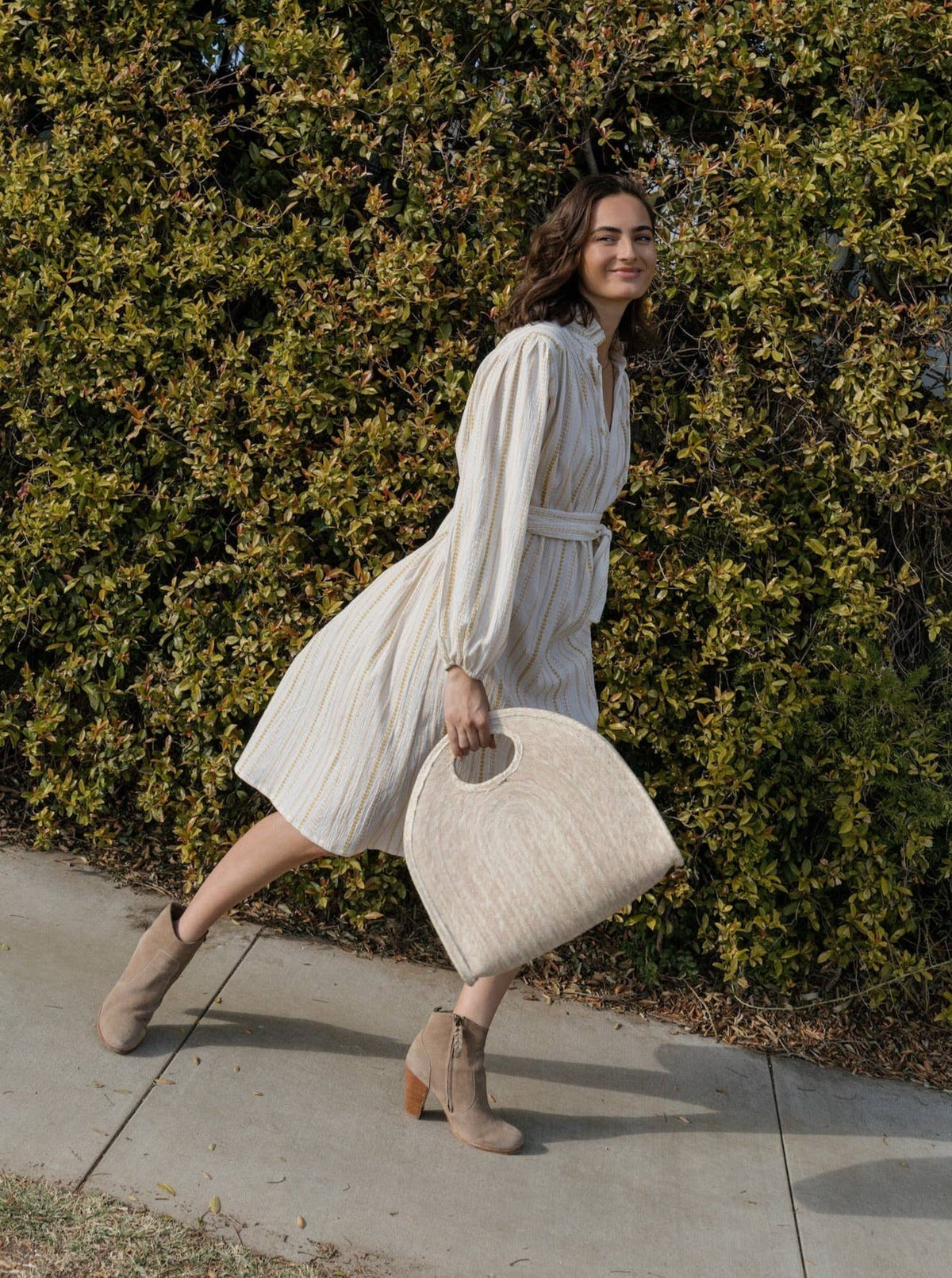 Goldenrod Jacquard Cotton Brett Dress