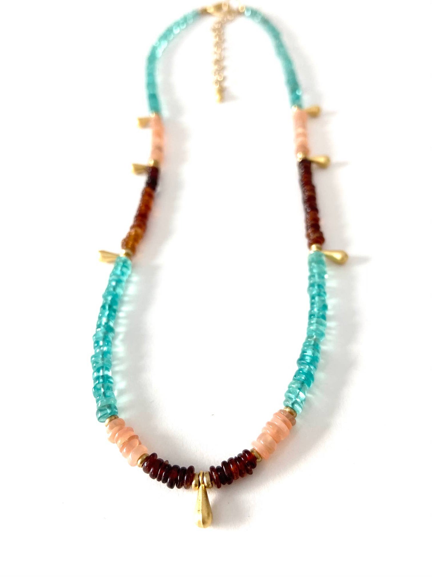 Heather Kahn - Mojave Sunrise Necklace (Rose Moonstone): Rose Moonstone