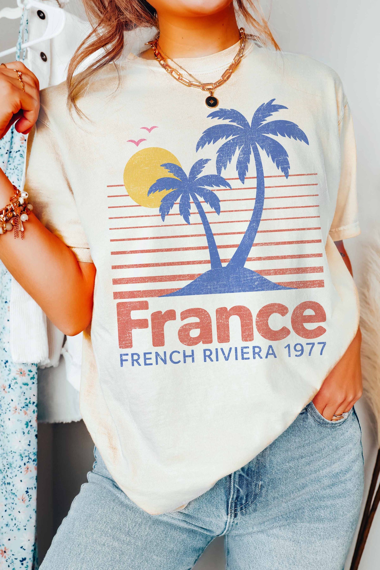 FRANCE FRENCH RIVIERA OVERSIZED TEE