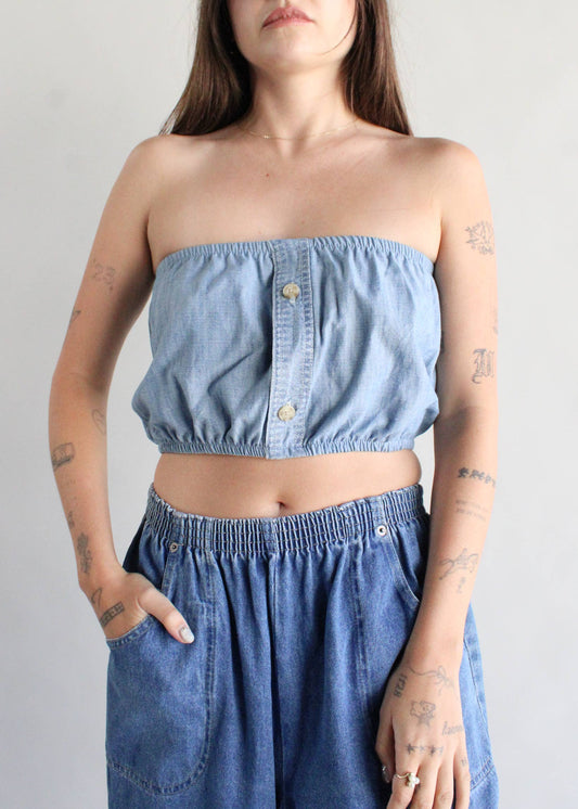 American Recycled Clothing - Denim Tube Top