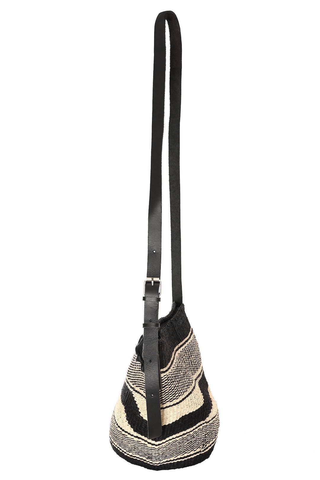 African Modern - Moonlit Mara Patterned Sisal Purse