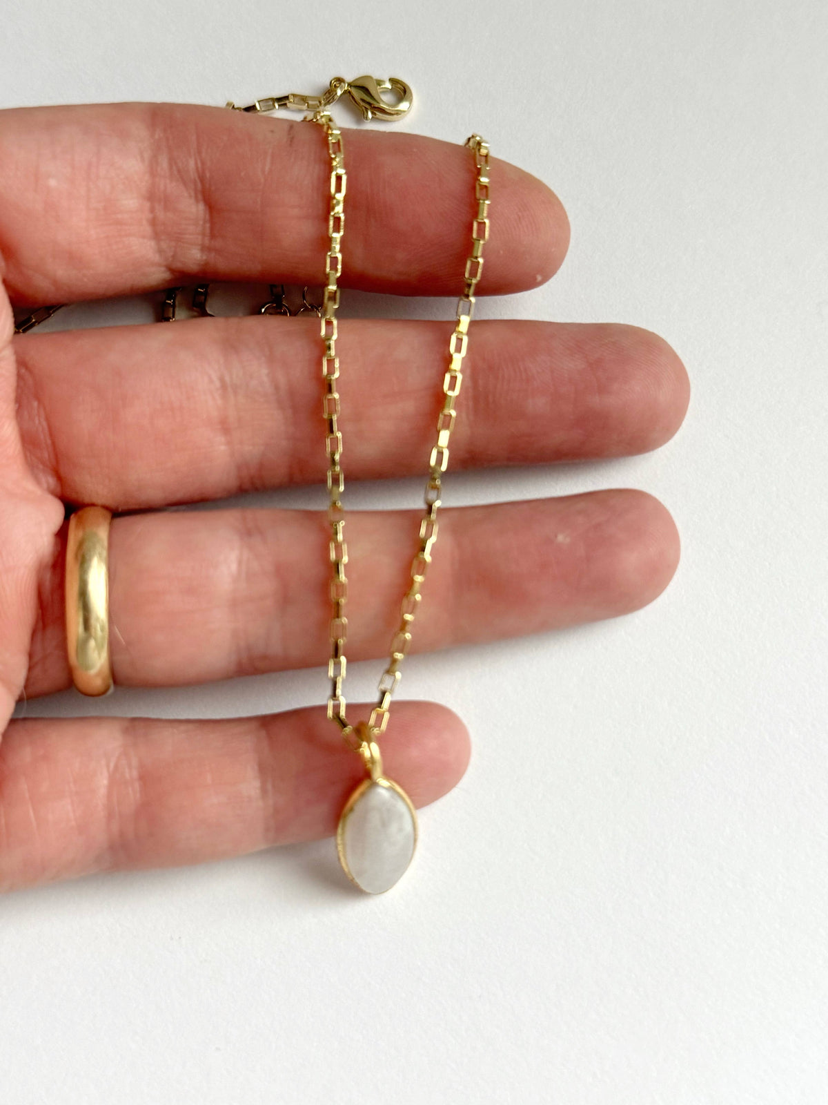 Marquise Moonstone Necklace
