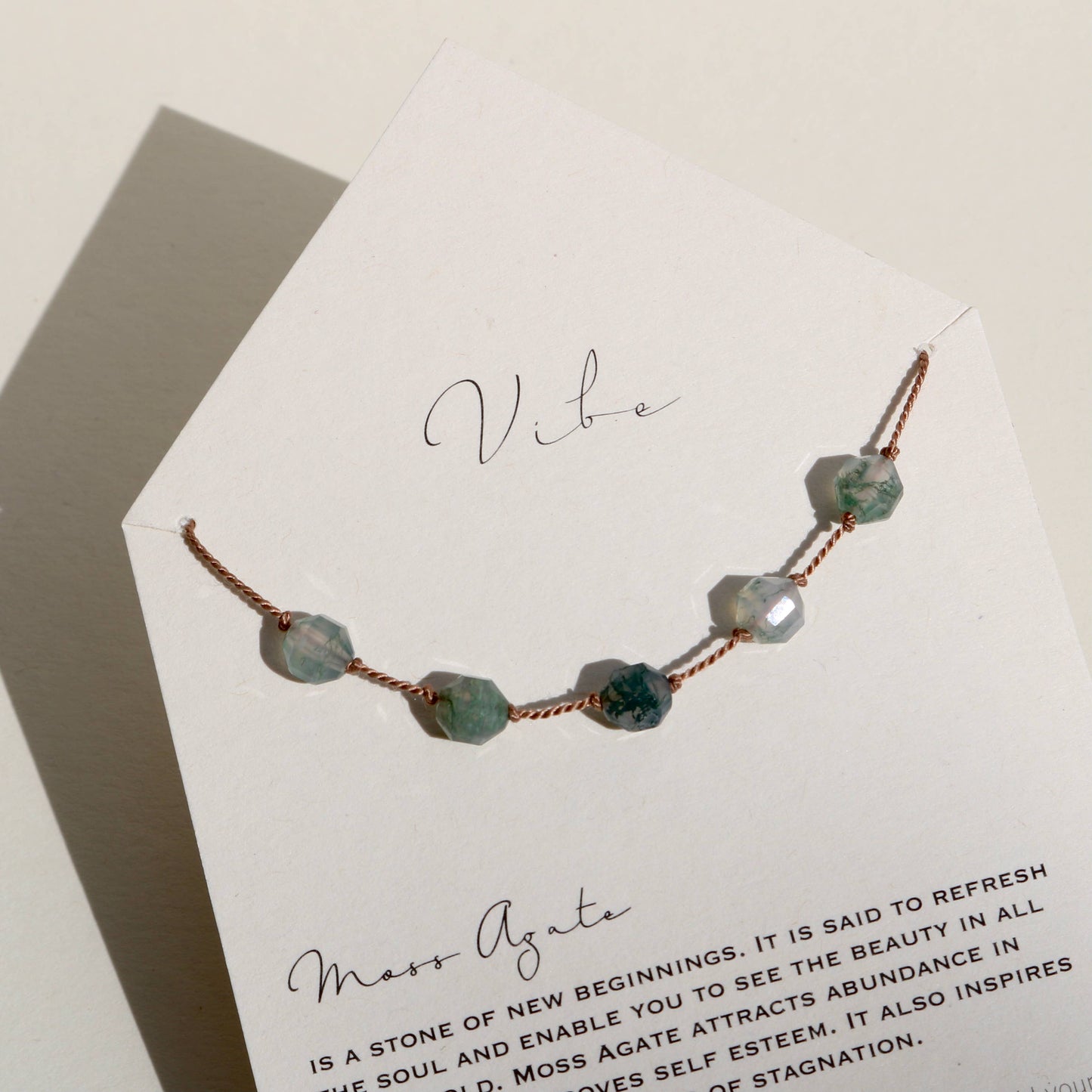 Vibe - VIBE NECKLACE | MOSS AGATE 5 STONE