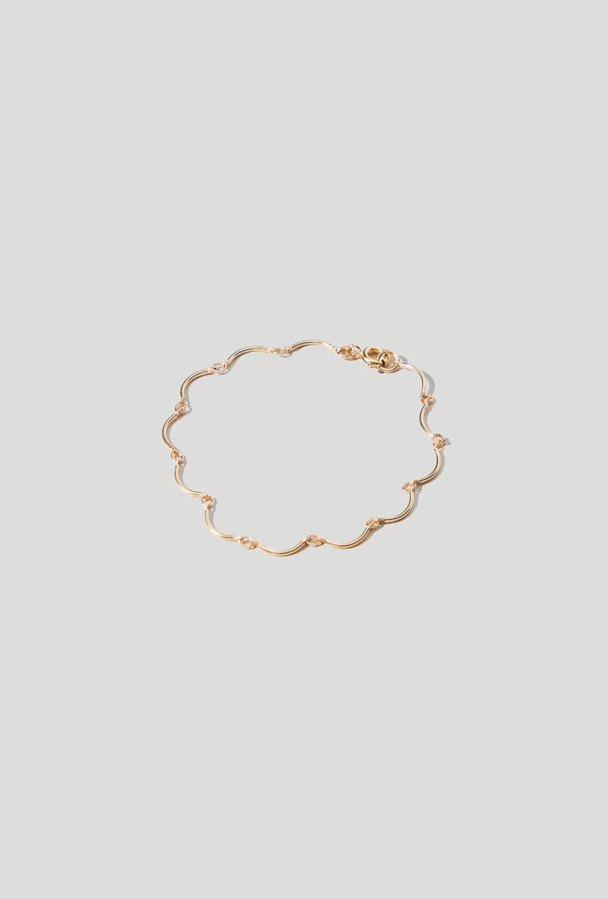 Maslo Jewelry - Scallop Bracelet Gold Filled