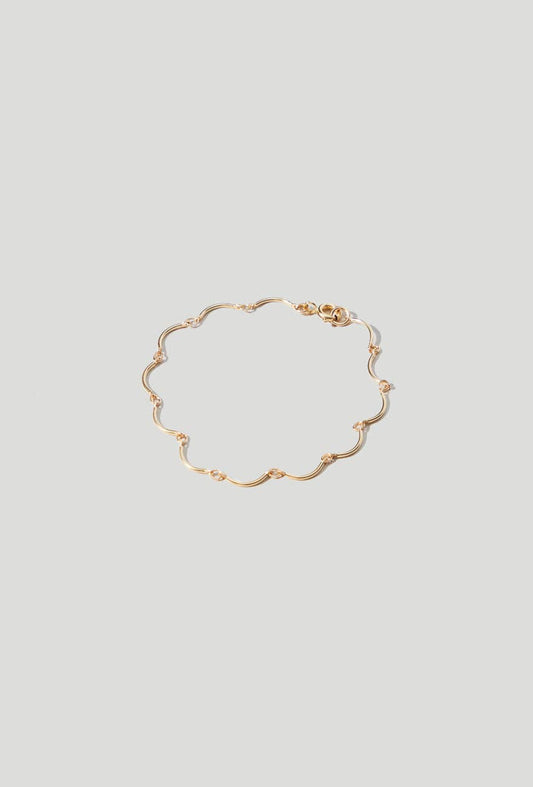 Maslo Jewelry - Scallop Bracelet Gold Filled