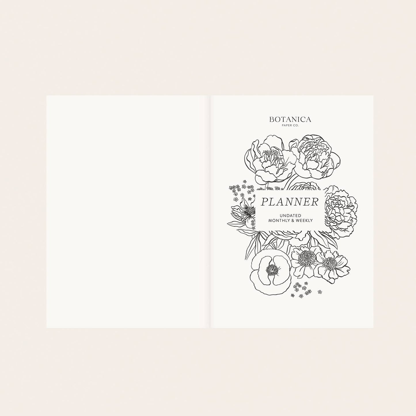 Botanica Paper Co. - GARDEN FLORA | LINEN-BOUND UNDATED PLANNER